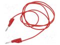 Test lead; 60VDC; 30VAC; 6A; banana plug with axial socket 2mm HIRSCHMANN T&M MVLF2/100RT