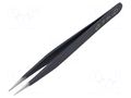 Tweezers; Blade tip shape: sharp; Tweezers len: 120mm; ESD PIERGIACOMI PG-00-SA-ESD