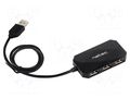 Hub USB; USB A socket x4,USB A plug; USB 2.0; PnP; black; 480Mbps NATEC NHU-0647