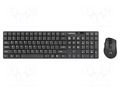 Office kit; black; universal; USB A; wireless,US layout; 10m NATEC NZB-1440