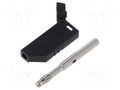 Connector: 4mm banana; plug; 24A; 30VAC; 60VDC; black; 1.5mm2 HIRSCHMANN T&M LASNWSSW