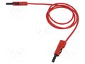 Test lead; 60VDC; 30VAC; 16A; insulated,with 4mm axial socket HIRSCHMANN T&M MLB100/1VRT