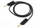 Test lead; 60VDC; 30VAC; 32A; Len: 1m; black; Cond.cross sec: 2.5mm2 HIRSCHMANN T&M MLN100/2.5AUSW