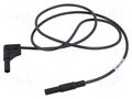 Test lead; 16A; banana plug 4mm,angular banana plug 4mm; Len: 1m HIRSCHMANN T&M MLSSILWG100/1SW