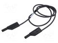 Test lead; 16A; banana plug with axial socket 4mm,both sides HIRSCHMANN T&M MLSSILWS100/1SW
