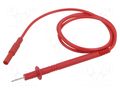 Test lead; 16A; probe tip,banana plug 4mm; Urated: 1kV; Len: 1m HIRSCHMANN T&M PL2700SRT
