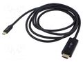 Cable; HDMI plug,USB C plug; PVC; HDCP 2.2,HDMI 2.0,USB 3.1 GOOBAY GOOBAY-75698
