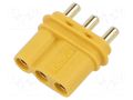 Connector: DC supply; socket; female; MR30; 15A; 500V; PIN: 3; THT AMASS MR30PB-FB