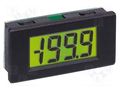 Voltmeter; digital,mounting; VDC: 0÷200mV; on panel; LCD; 350uA LASCAR DPM2AS-BL