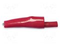 Crocodile clip; 10A; red; Grip capac: max.7.9mm; Socket size: 4mm MUELLER ELECTRIC BU-63X-2