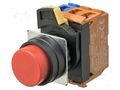 Switch: push-button; 22mm; Stabl.pos: 2; NC x2 + NO; red; none; IP66 OMRON A22NNBPANRAG122NN