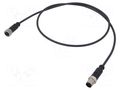 Cable: for sensors/automation; PIN: 4; plug; PUR; 1m HARTING C21320000000029