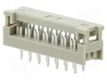 Connector: IDC; male; PIN: 14; SEK; straight; IDC,THT; 2.54mm; 2x7 HARTING 09181149622