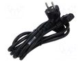 Cable; 3x1mm2; CEE 7/7 (E/F) plug angled,IEC C13 female; PVC SCHURTER 6004.0225