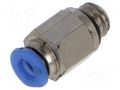 Push-in fitting; straight; -0.95÷10bar; nickel plated brass PNEUMAT PC-63