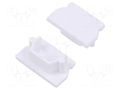 Cap for LED profiles; white; 20pcs; ABS; GEN2; UNI12 TOPMET TOP.A1900001