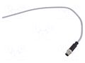 Connector: M12; plug; male; PIN: 4; straight; cables; 0.5m HARTING C21320000000044