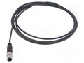 Connector: M12; plug; male; PIN: 3; straight; cables; 3m HARTING C21320000000071