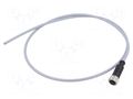 Connector: M12; plug; female; PIN: 3; straight; cables; 1m HARTING C21320000000112