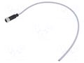 Connector: M12; plug; female; PIN: 3; straight; cables; 0.5m HARTING C21320000000119