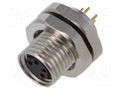 Connector: M8; socket; female; 48V; 4A; PIN: 4; IP67; THT LUTRONIC 0821-04-T10CP