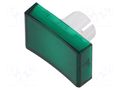 Actuator lens; 16mm; 51; green; plastic; Face dim: 15.3x21.5mm EAO 51-904.5