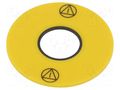 Description label; 61; 43mm; Body: yellow; plastic EAO 61-9970.9