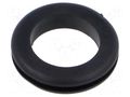 Grommet; Ømount.hole: 17.5mm; Øhole: 14.2mm; black; 0÷80°C; PVC ESSENTRA ESS-10071205
