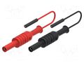 Connector: 4mm banana; adapter; 2A; 33VAC; 70VDC; black,red; 2pcs. CAL TEST CT3099