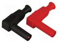 Connector: 4mm banana; plug; 20A; black,red; angled; 2.5mm2; screw CAL TEST CT3204