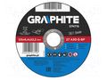 Grinding wheel; Ø: 125mm; Øhole: 22.2mm; Disc thick: 6.4mm; metal GRAPHITE 57H715