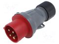 Connector: AC supply 3-phase; plug; male; 16A; 460V; IP&S; IP44 AMPHENOL 2CMA101960R1000