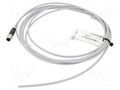Connector: M12; plug; male; PIN: 3; straight; cables; 5m HARTING C21320000000053
