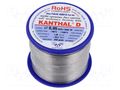 Resistance wire; 1.9Ω/m; -100÷1300°C; 0.25kg; Øout: 0.95mm; FeCrAl KANTHAL KANTHAL-D-0.95/250