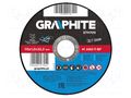 Cutting wheel; Ø: 115mm; Disc thick: 1mm; aluminium,metal,steel GRAPHITE 57H705