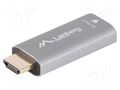 Adapter; DisplayPort socket,HDMI plug,USB C socket; black LANBERG AD-HD-DP-01