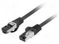 Patch cord; S/FTP; Cat: Cat 8.1; RJ45 plug,both sides; stranded LANBERG PCF8-10CU-0300-BK