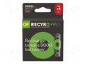Re-battery: Ni-MH; AA; 1.2V; 2000mAh; ReCYKO PRO; blister; 6pcs. GP ACCU-R6X6/RCPRO-GP