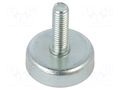 Magnet: permanent; hard ferrite; 40N; Ø: 25mm; H: 7mm; steel; steel ELESA+GANTER GN50.3-HF-25-M6