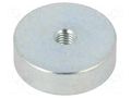 Magnet: permanent; neodymium; 105N; Ø: 20mm; H: 6mm; steel ELESA+GANTER GN50.5-ND-20