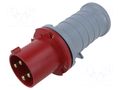 Connector: AC supply 3-phase; plug; male; PIN: 4; 63A; 460V; IP&S AMPHENOL 2CMA166758R1000
