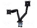 Holder; 3÷10kg; 17÷35"; 75x75mm,100x100mm; monitor x2 GEMBIRD MA-DA2-03