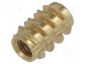 Threaded insert; brass; M3; BN 37879; L: 8mm; for wood,for plastic TAPPEX KVT-040M3