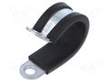Fixing clamp; ØBundle : 23mm; W: 15mm; steel; Cover material: EPDM KALE CC-D1-23X15-W1EPDM