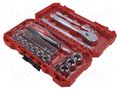 Wrench-set; 6-angles,socket spanner; 1/4"; 38pcs. Milwaukee MW-4932498381