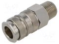 Quick connection coupling; straight; max.35bar; D: 27mm; L: 64.8mm PNEUMAT S27-GZ12