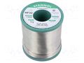 Tin; lead free; Sn99,3Cu0,7; 1.5mm; 1kg; reel; 227°C; Flux: SW32 STANNOL S99C1HF32/1.5/1.0