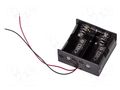 Holder; D,R20; Batt.no: 2; cables; 150mm; parallel; 1.5VDC COMF BH-121-1A/1.5V