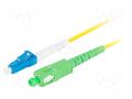 Fiber patch cord; LC/UPC,SC/APC; 1m; Optical fiber: 9/125um; LSZH LANBERG FO-LUSASS11-0010YE