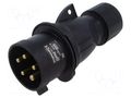 Connector: AC supply 3-phase; plug; male; 32A; 415V; IP&S; IP44 AMPHENOL 2CMA103593R1000
